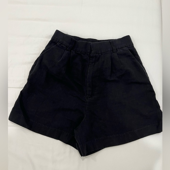 ZARA High-Rise Linen Blend Shorts - Picture 4 of 7
